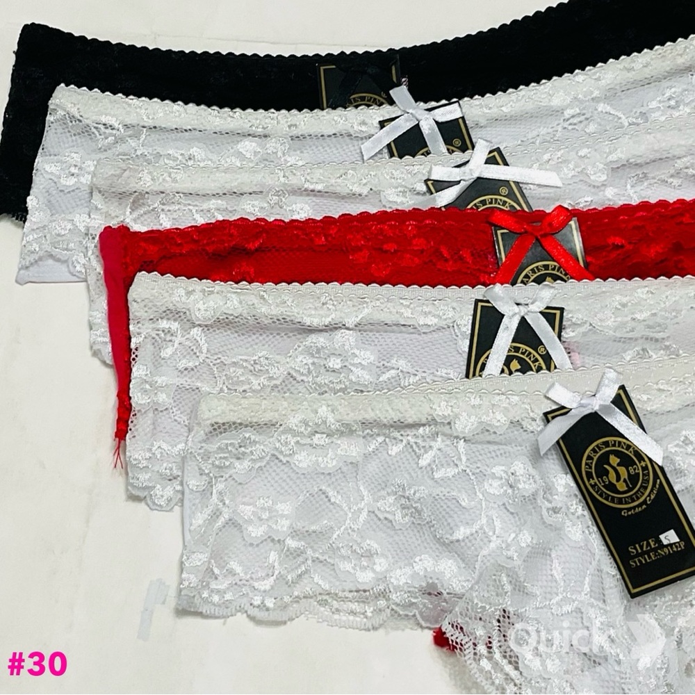 S - NWT 6 pieces Lace Women's Thongs # 30